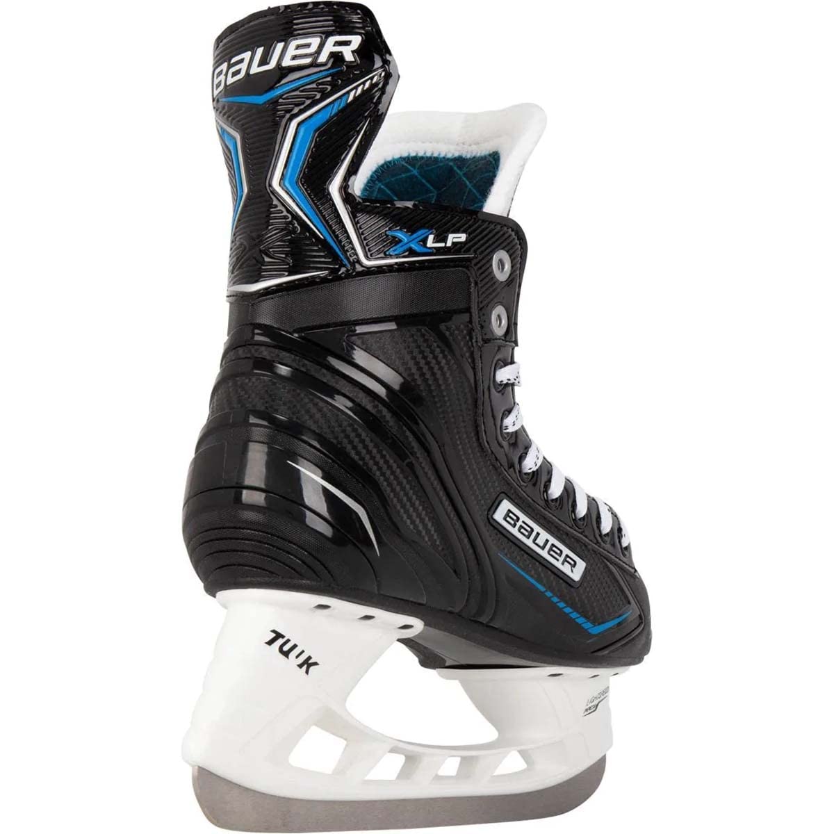 BAUER 1058938, S21 X-Lp Skate-SR, Scarpa da Hockey su Ghiaccio Uomo, Nero/Bianco/Blu/Argento, 47 EU