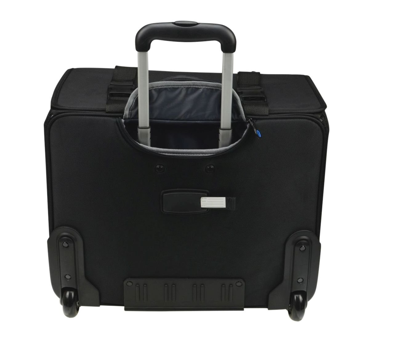 46108 Businesstrolley Pioneer, Laptoptrolley für Notebooks, Koffer mit arretierbarem Teleskoptrolleysystem, Laptoptasche aus Polyester, Tasche mit 2 Skaterrollen, Trolley