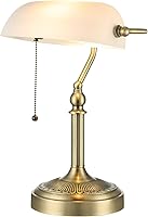 Vista 1 de Newrays Lámpara de Escritorio Tradicional de Banquero de Vidrio con Interruptor de Cadena y Enchufe