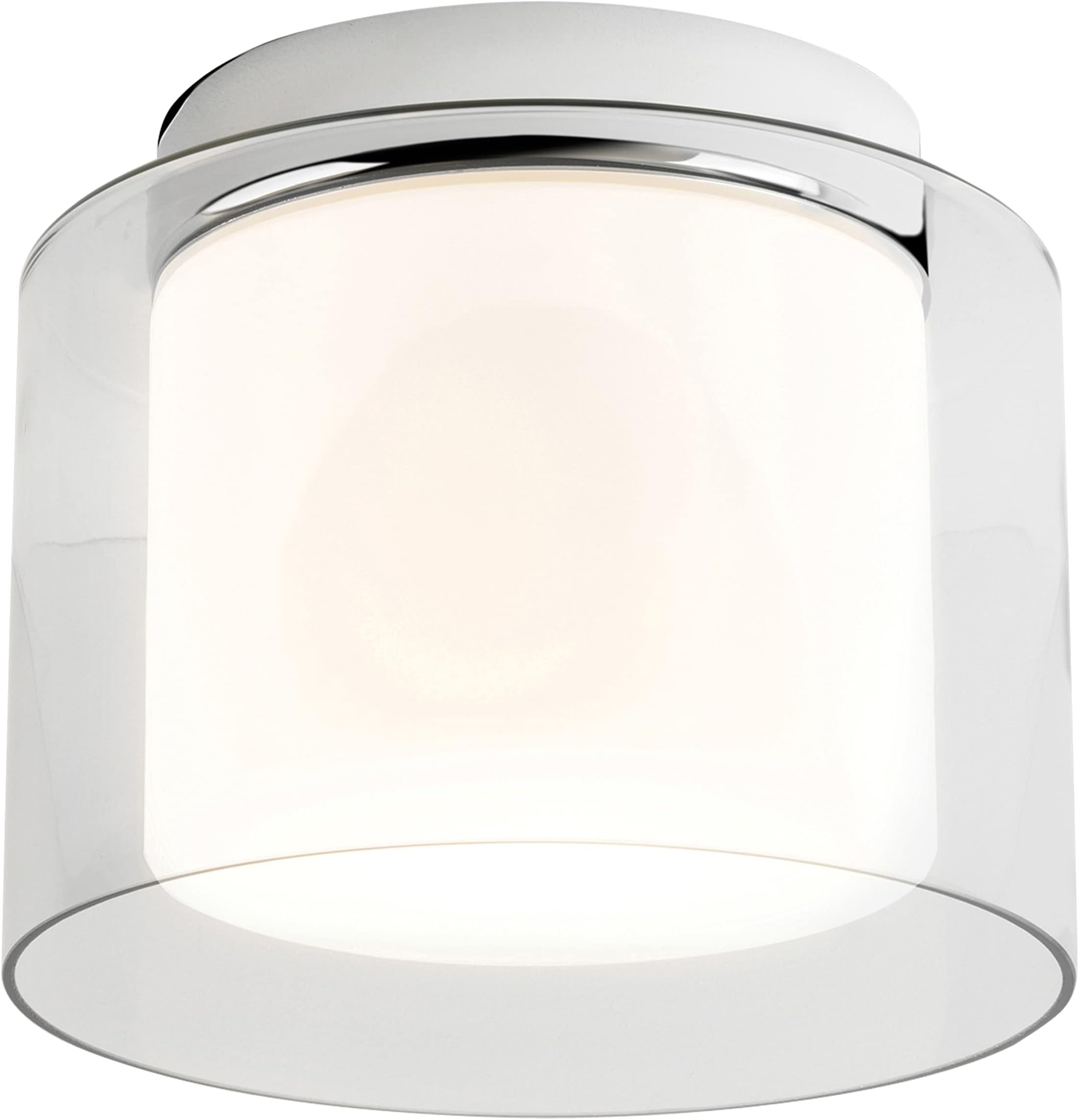 Astro Arezzo ceiling Bathroom Ceiling Light - IP44 Rated - (Polished Chrome), LED E27/ES Lamp, Designed in Britain - 1049003 - 3 Years Guarantee