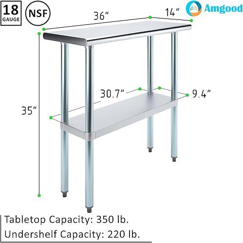 Miniatura 3 de Mesa de trabajo de acero inoxidable, mesa de metal