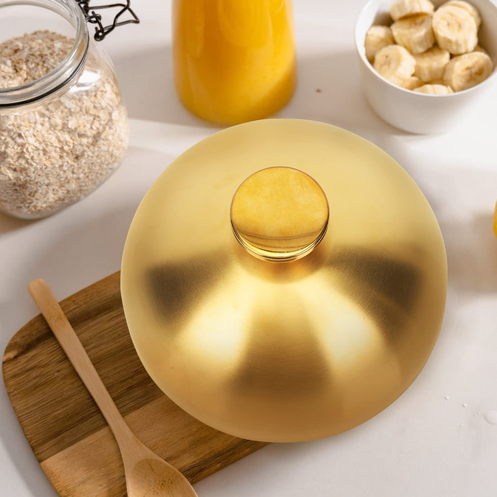 Cloche Alimentaire Inox Pour Steak - Maintien Au Chaud, Anti-éclaboussures - Pour Restaurants, Hôtels, Cuisson à La Maison