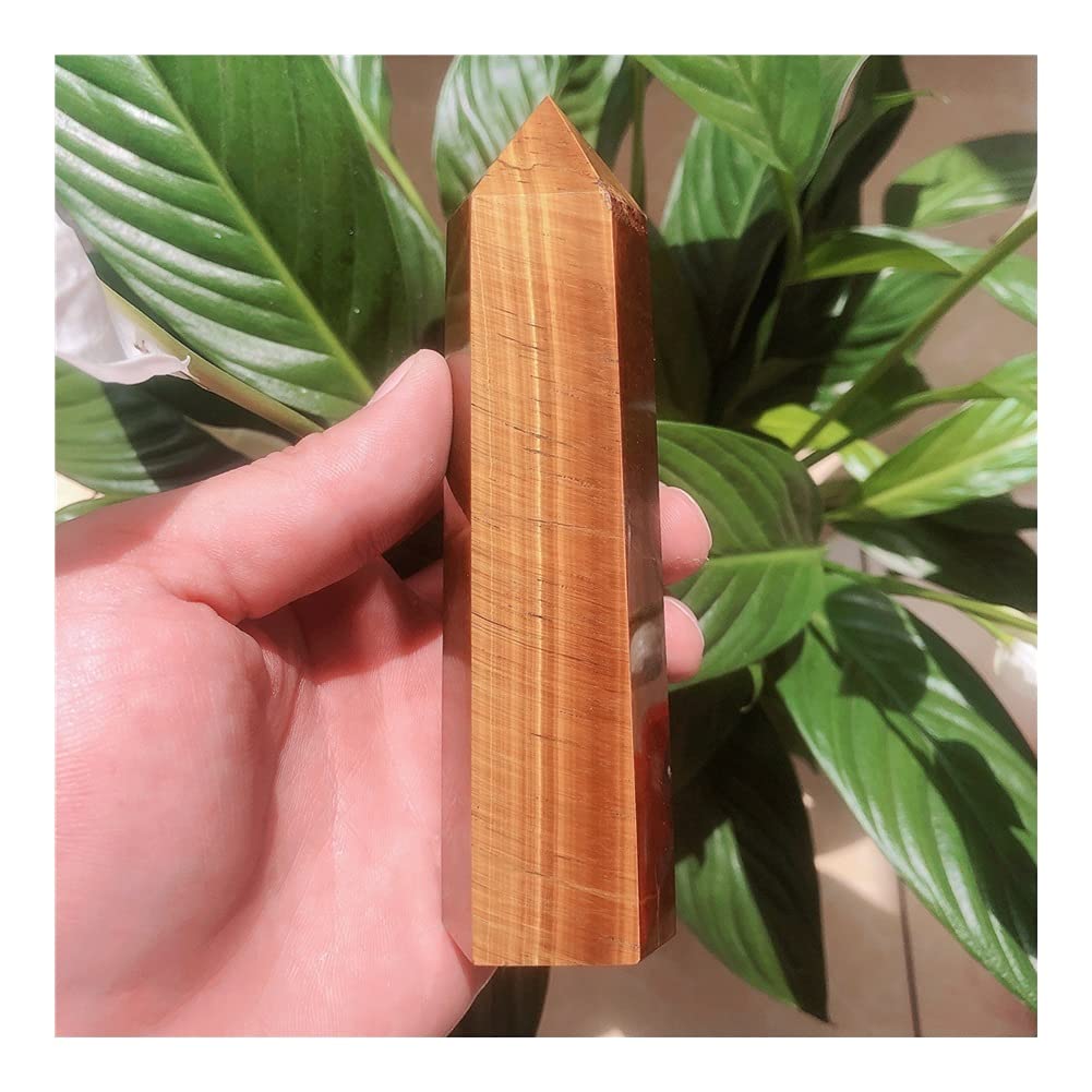 Pierre de quartz doré œil de tigre naturel 300g pour reiki et décoration