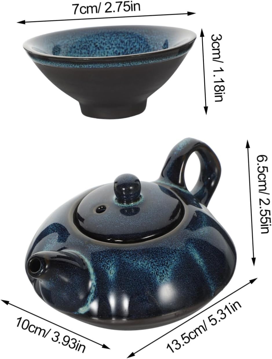 Ceramic Chinese Tea Set Gift Box, Teapot and Four Cups Set