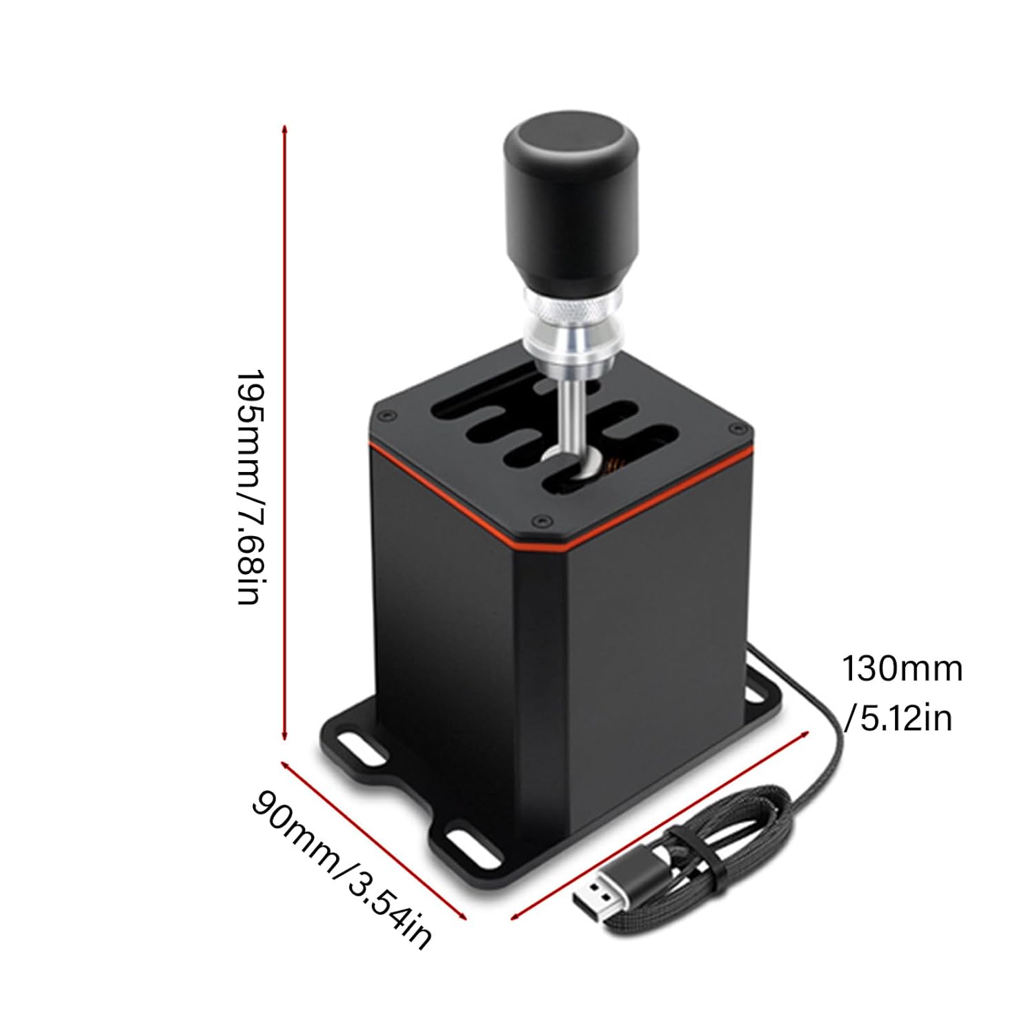 Mllepjdh USB Simulators Shifter with Bracket Gaming Accessories Height Adjustable Racing for Games Easy Installation