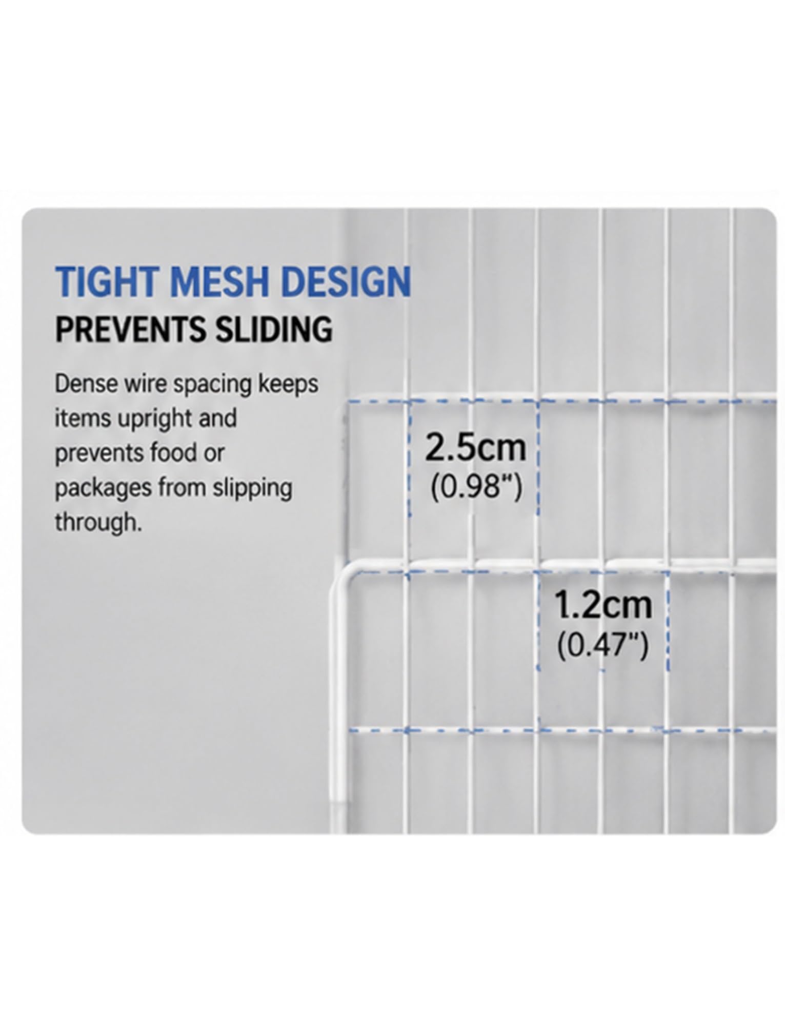Separador de estante para congelador, rejilla universal frigorífico | Rejilla organizadora ajustable for congelador, estante metálico de acero resistente(65cm,61-91cm)