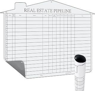 Lincia 29''x39'' Large Real Estate Pipeline Dry Erase Board for Wall, Transaction Tracking Whiteboard, Erasable Sales Status Board for Real Estate Agent