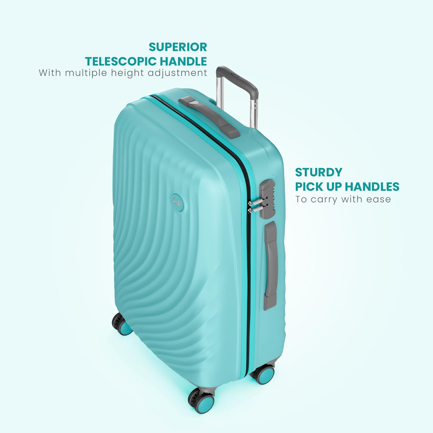 Genie Polycarbonate Scarlett Trolley Bag Large Size 79 Cms Fresh