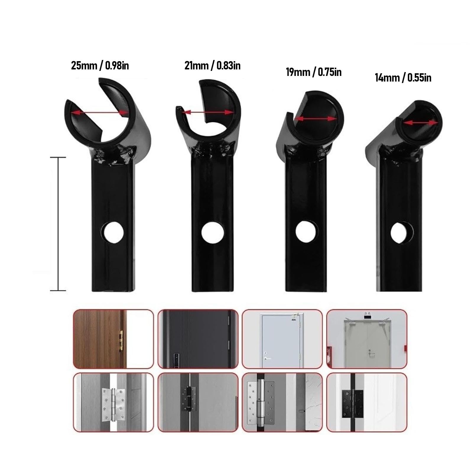 Fabater Door Hinge Adjustment Tool, 4 in 1 Heavy Duty Steel Hinge Gap Adjusting Wrench - Image 2