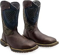 Vista 11 de CEBU Botas vaqueras Thunder Western para hombre - Punta cuadrada