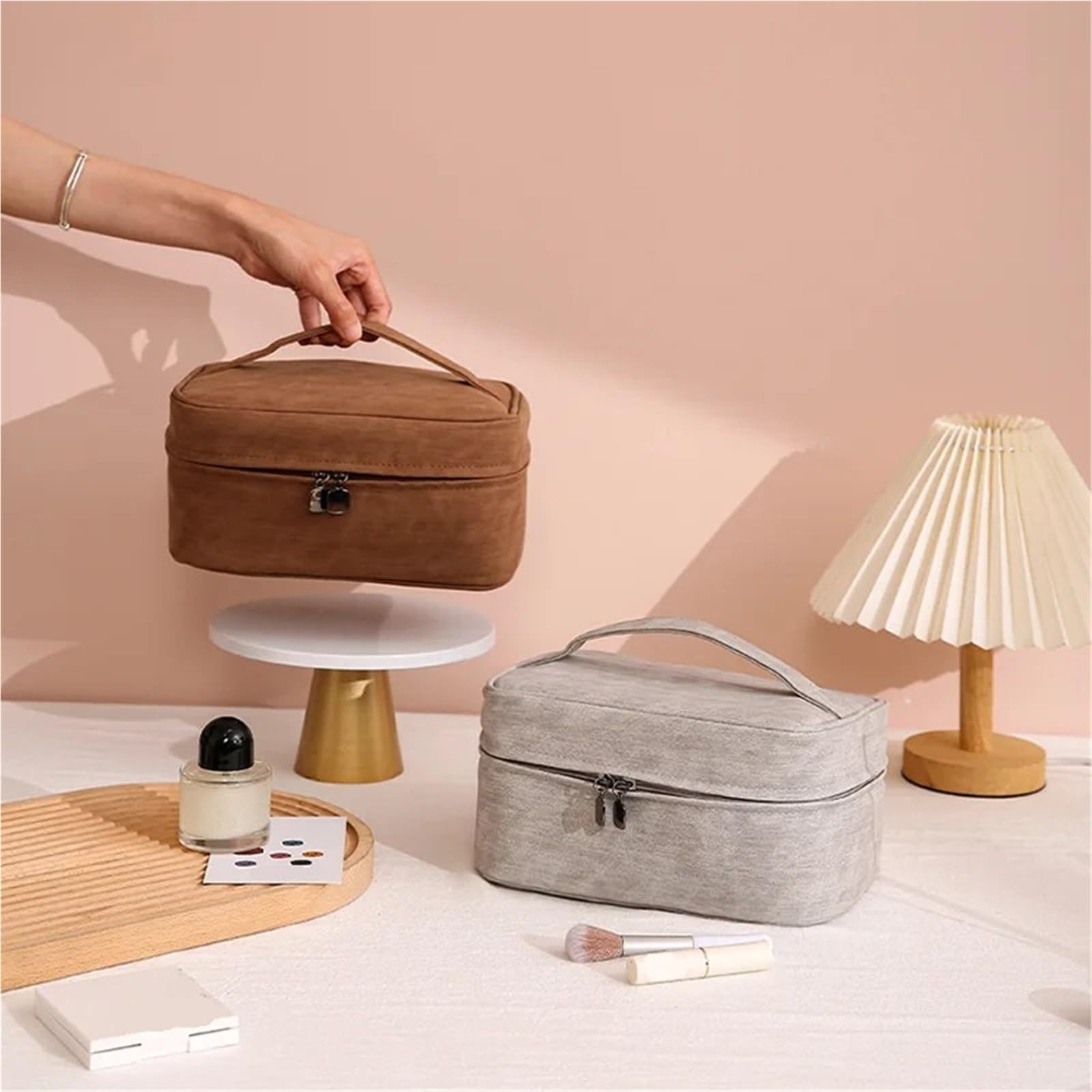 Męska kosmetyczka, kosmetyczka podróżna, przenośna kosmetyczka damska(Dark gray)