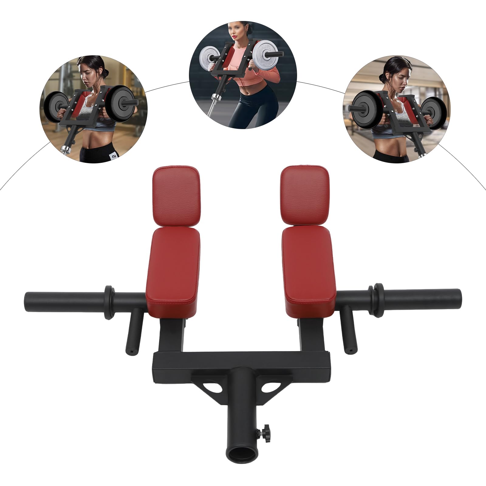 Langhantel Set, Kurzhanteln，Abrieb- Und Reißfest, 1013 * 770 mm, Ringe aus rostfreiem Stahl, Farbe rot, einsetzbar im Fitnessstudio, zu Hause, bei der Arbeit, etc.