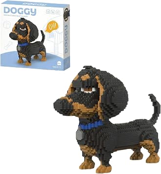 Micro Building Bricks, Dachshund Dog Building Blocks Set, Adult Construction Toy for Creative Challenge, Collector Shelves Display, Home Office Decor and Stress Relief Activity(1900+ Pieces)