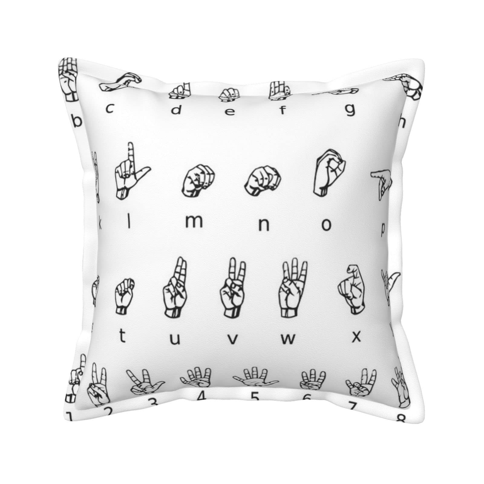 Housse de coussin en cuir de luxe avec lettres alphabet 45,7x45,7 cm taie décoration