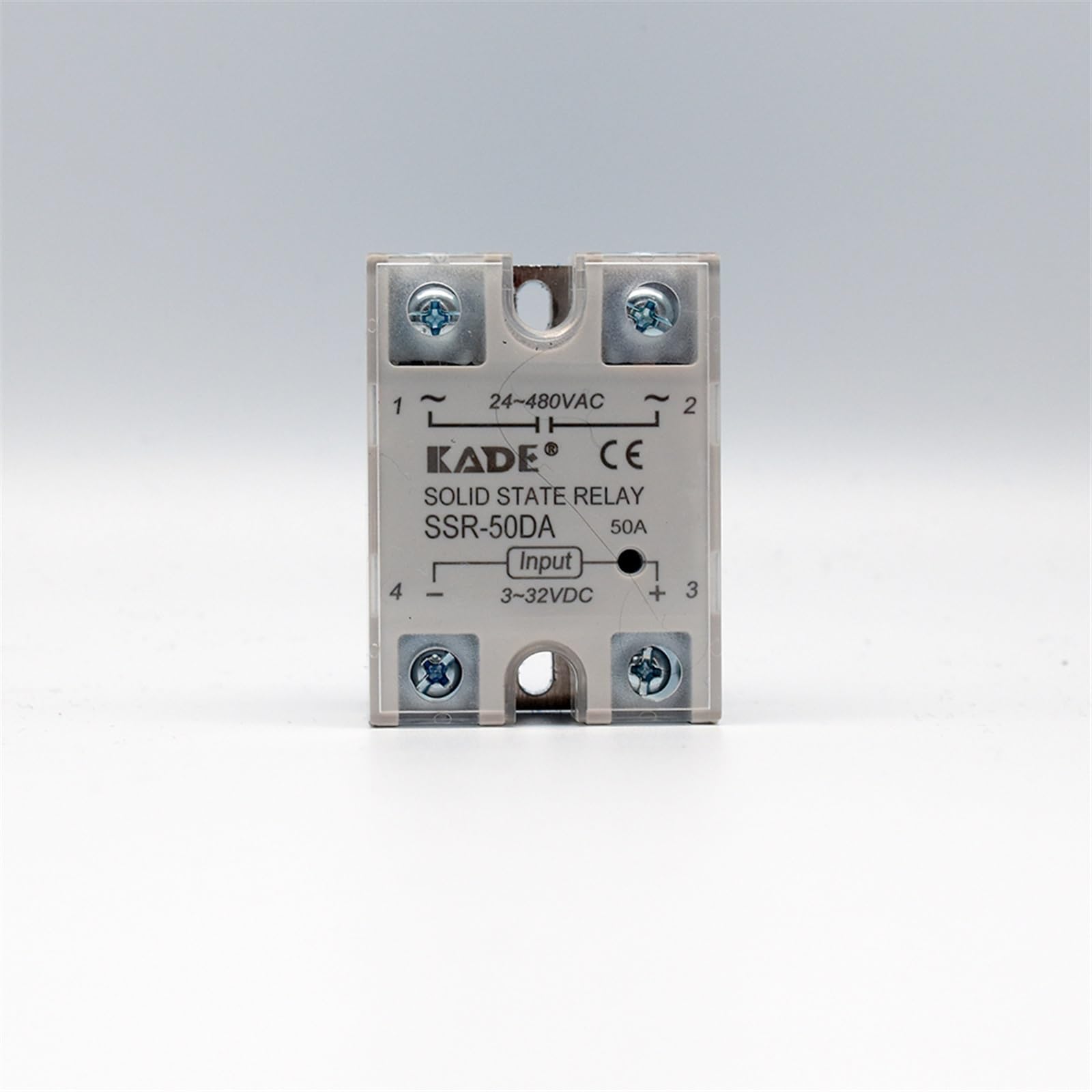 AQHYEBNSR SSR -10DA/25DA/ 40DA/60DA DC Control AC White Shell Single Phase Solid State Relay Plastic Cover(SSR-25DA)