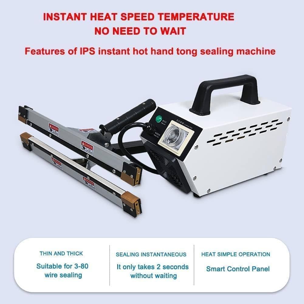 Scelleuse À Sertir Portative, Scelleuse À Sertir Thermique Portable, Largeur De Joint De 5 Mm, Thermoscellage Instantané, Pour Film En Polyéthylène PE, Film De Serre, Film Plastique, Film Sous Vide
