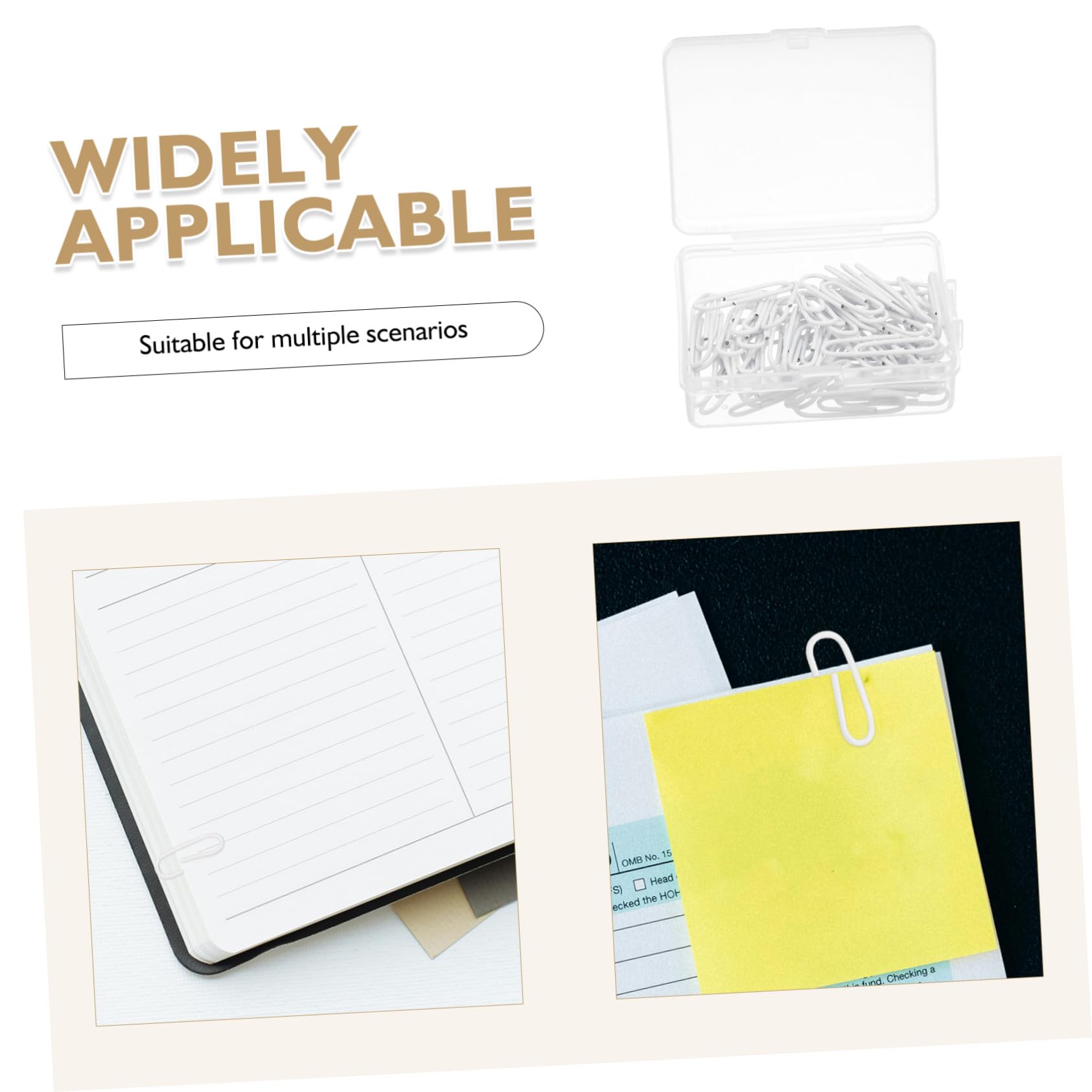 NUOBESTY 750 Stück büroklammern Papierklammern Papierclips White
