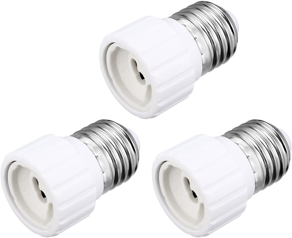 uxcell 3pcs AC 250V 2A E27 to GU10 Socket Adapter PBT Lamp Bulb Holder 200 Degree Heat Resistant