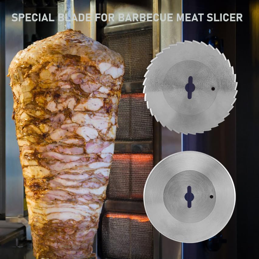 Miniatura 2 de Donador eléctrico profesional de alimentos de 3.937 in, hoja afilada de acero inoxidable para cuchillo de kebab, cuchillo Shawarma, cortador de