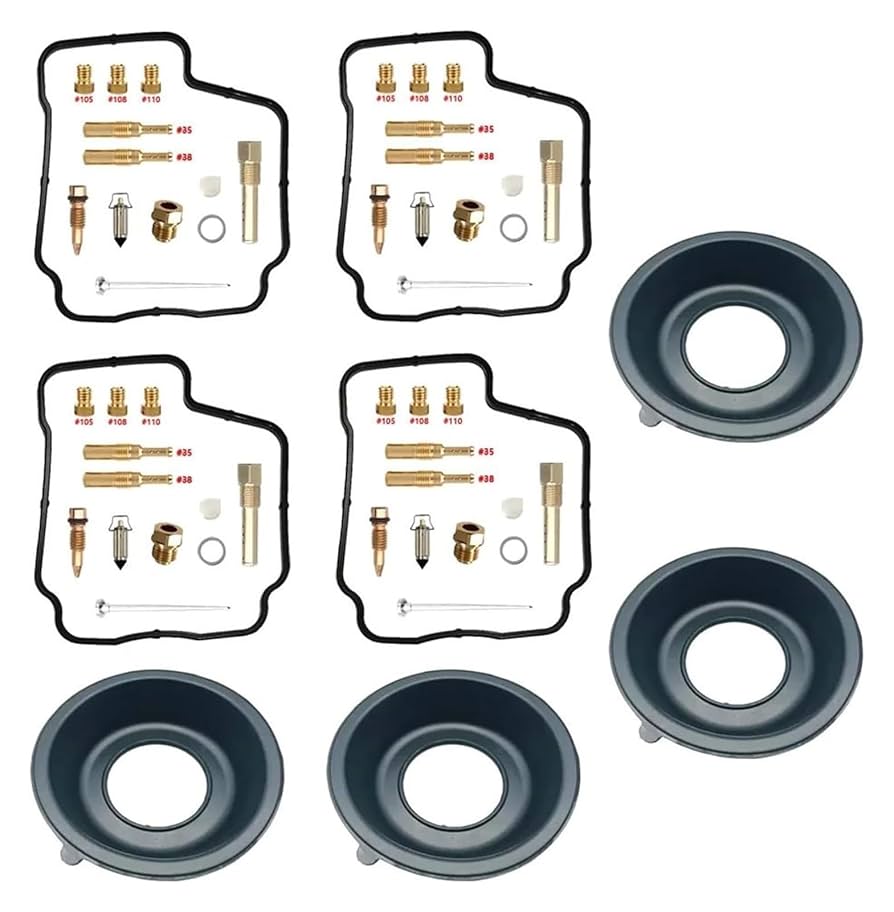 オートバイキャブレター修理キットホンダ （4気筒分） Amazon | キャブレター修理キット 用 CB 400 F CB1 CB-1 NC27 用