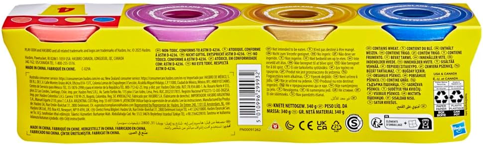 Play-Doh Pack of 4 Shimmer Shine Clay - 4 Shimmering Colours, 85g Each, Toddler & Kid - Image 6