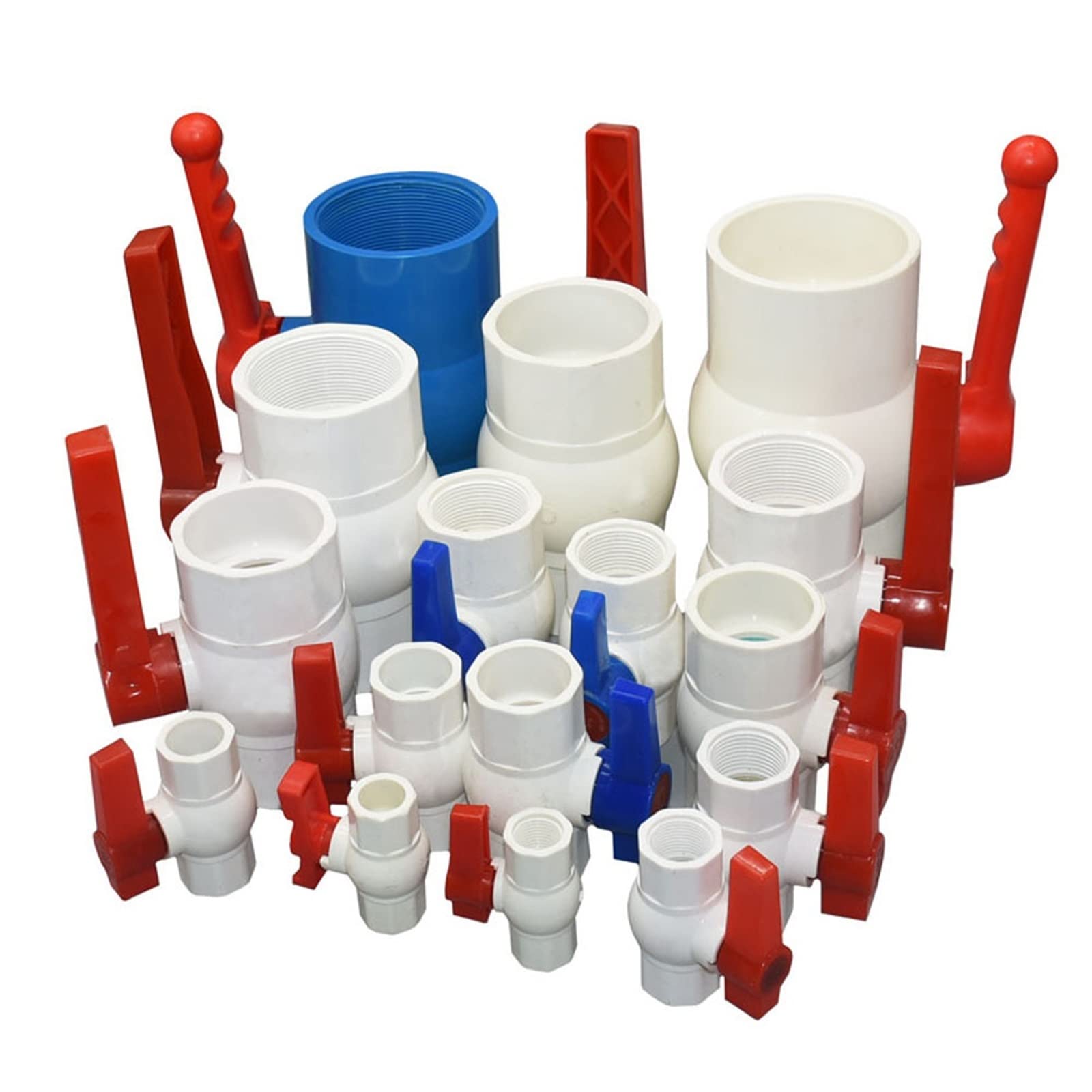 Robinet à tournant sphérique en PVC fileté 50mm pour raccordement et contrôle d'irrigation