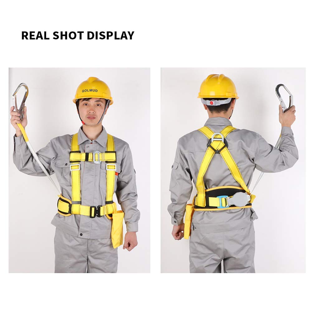 SwaYve Harnais de Sécurité Antichute, Protection Contre Les Chutes de La Moitié Du Corps Industriel, Kit de Harnais de Sécurité Pour La Protection de Sécurité Contre Les Chutes de Lanière