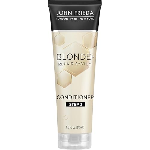 John Frieda Blonde+ Hair Repair System Conditioner, Bond Repair, Conditioner for Damaged Hair, 8.3 Oz