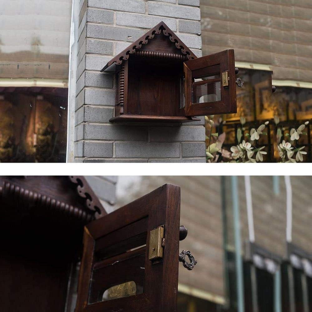 Boîte aux Lettres Boîte aux Lettres avec Serrure Boîte aux Lettres extérieure étanche à la Pluie Peut être fixée au Mur Boîte à journaux de Villa Rétro