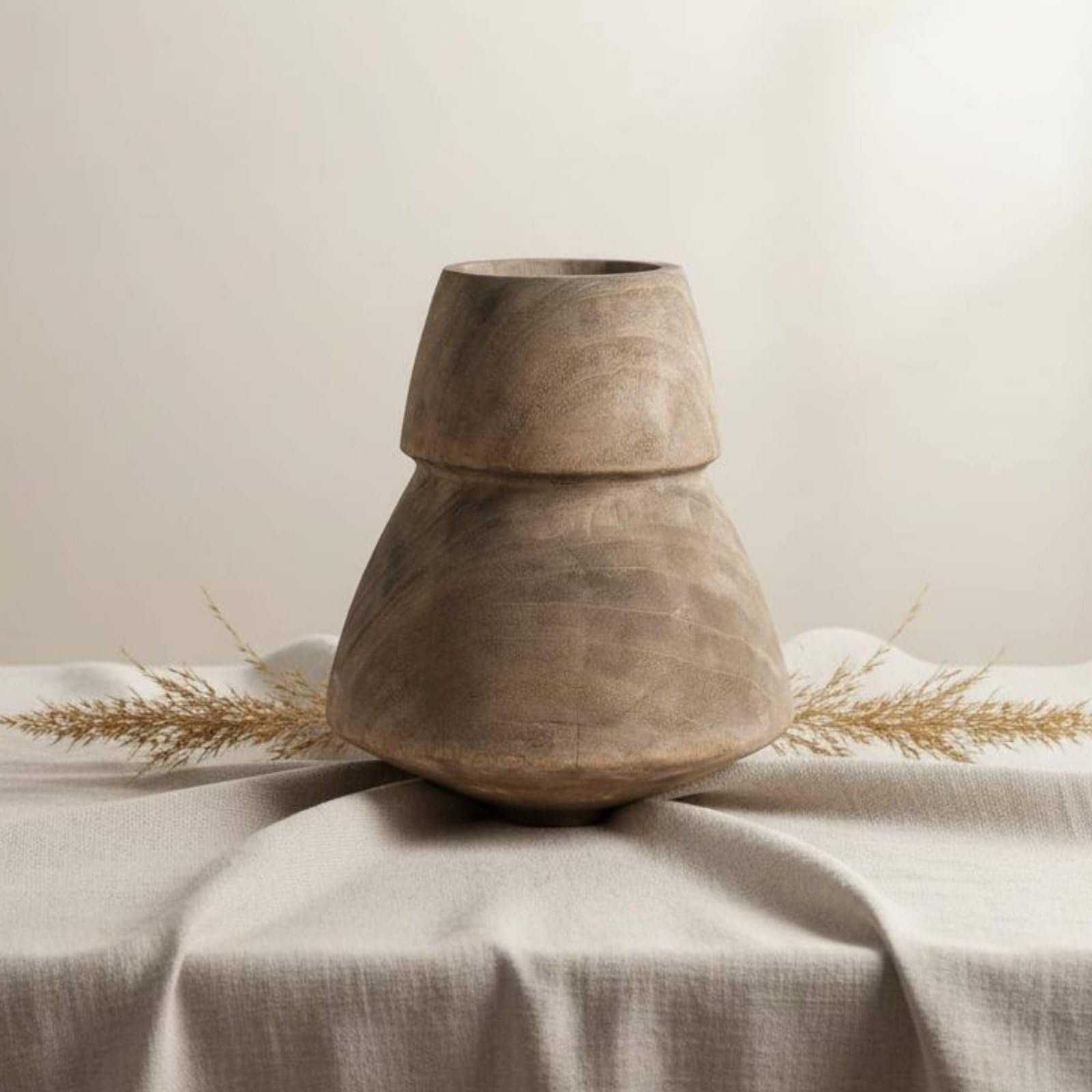 Dekorative Vase Holzvase Blumenvase Tischvase – Minimalistische Silhouette mit Retro-Charme Und Sichtbaren Ästen Und Narben für Wohnzimmer Hotel Homestay Fotografie, Color to 1