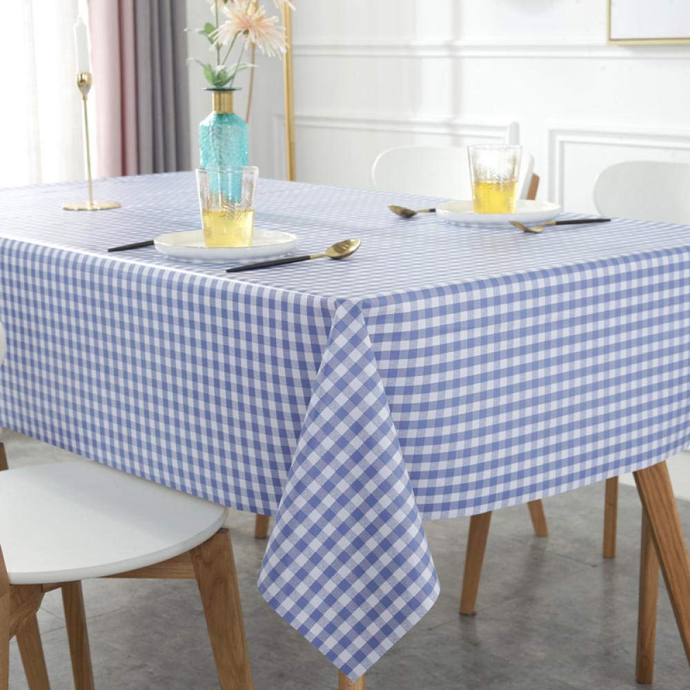 Manteles Mesa Antimanchas Impermeable Anti Escaldaduras para de Hogar Picnic del Hotel Tienda de Café Azul 100 × 100cm