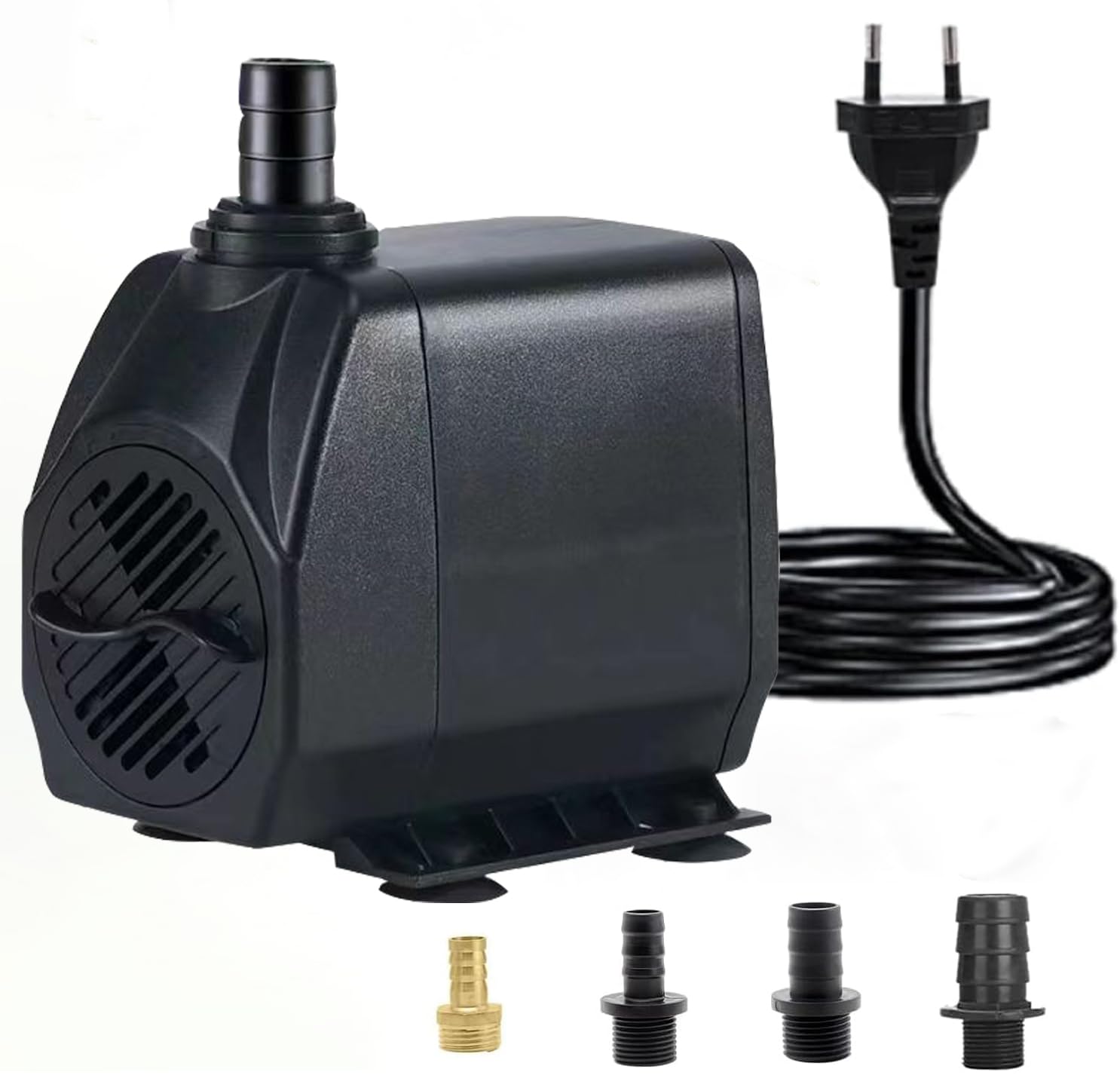 Lnicez Bomba de Agua Sumergible 45W 3200L/H Bomba de Agua Ultra Silenciosa Bomba Sumergible Bomba Agua Con 1.8m de Cable,4 Boquillas Sumergible Bomba para Acuarios, Estanques, Hidroponía,Fuentes