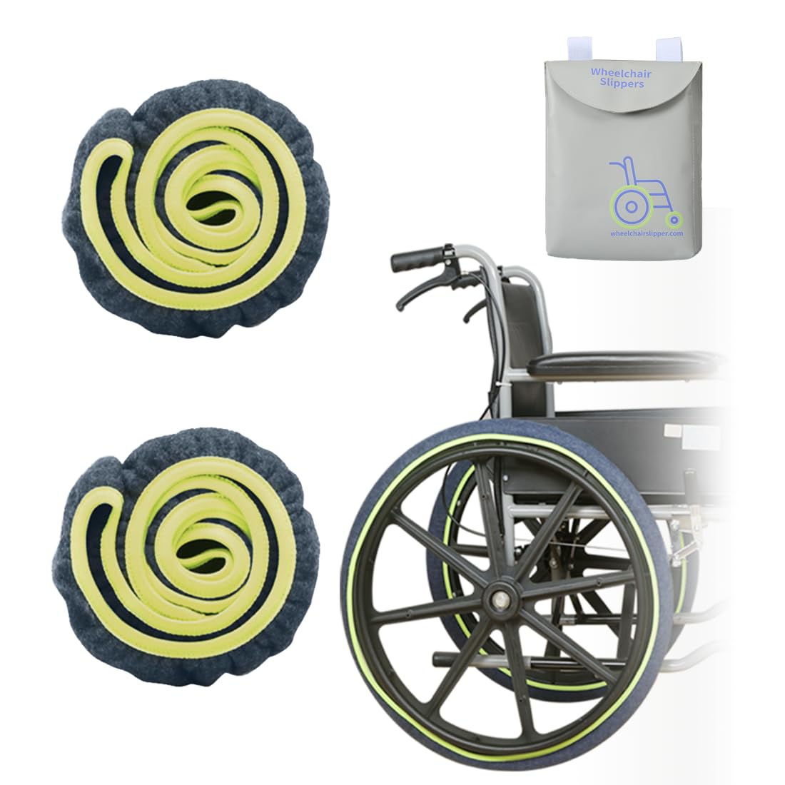 WheelCover - Funda para ruedas de silla de ruedas (20 pulgadas), color azul