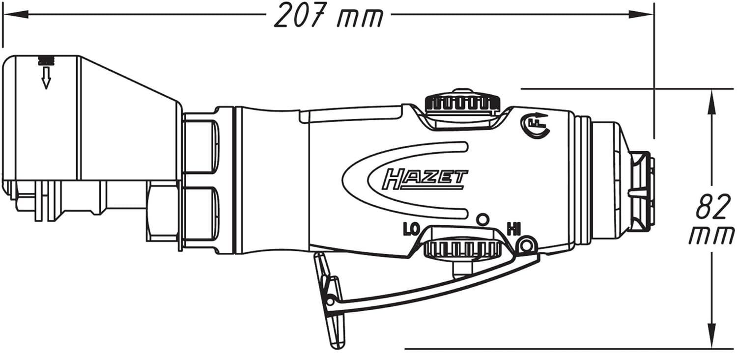 HAZET 9033-10 207 mm Angle Grinder - Multi-Colour