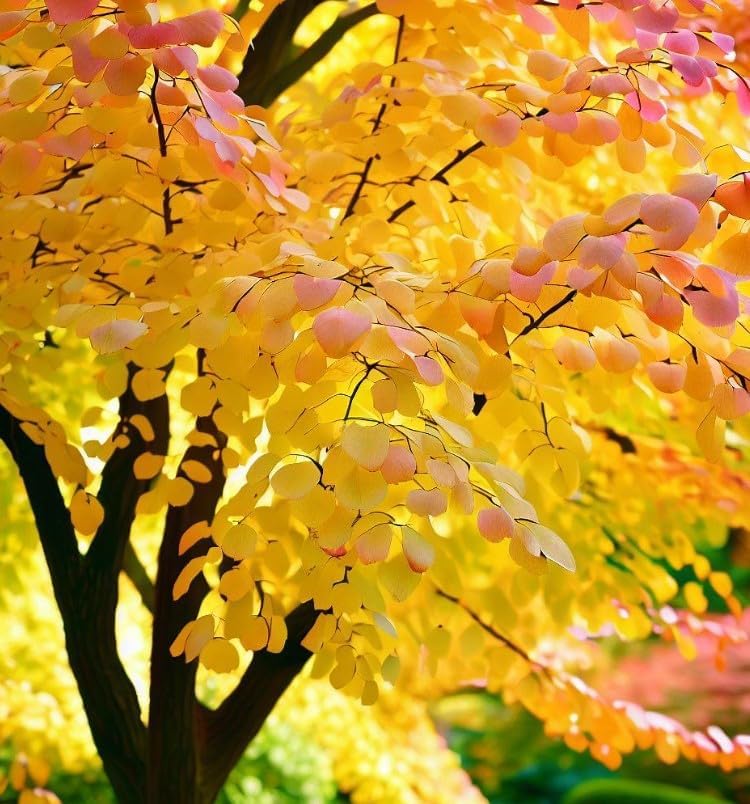 Miniatura 2 de Cercidiphyllum japonicum (árbol Katsura japonés, árbol Judas japonés) Semillas de árbol, follaje elegante y aromático y colores vibrantes de otoño,