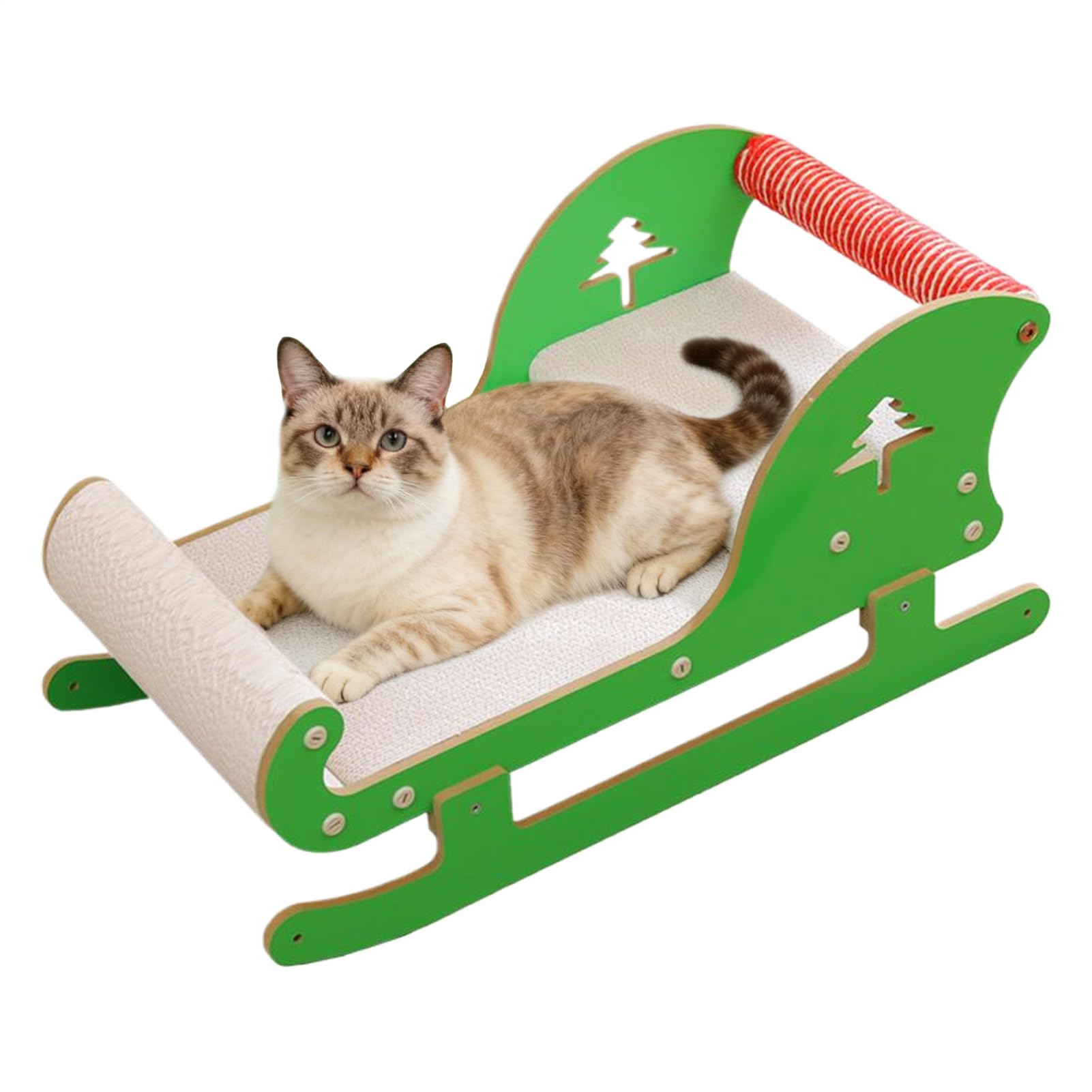 Lit grattoir pour chat avec tapis à griffes et griffoir luge pour chaton d'intérieur