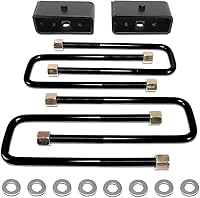 Vista 8 de J2 Engineering Kit de bloque de elevación de nivelación trasera de 2 pulgadas con pernos en U compatible con Tacoma 95-22, J2-LK-TY-R-001-BK
