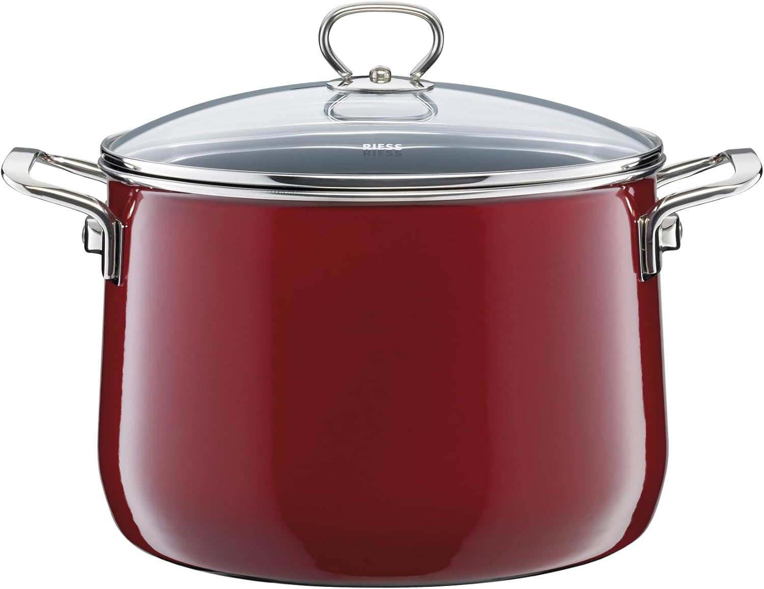 RIESS 0705-008 Rosso Single-Handle Pot, 2.2 lbs (1 kg), Pot, m.Glasd, 9.4 inches (24 cm), 2.5 gal (6.5 L)