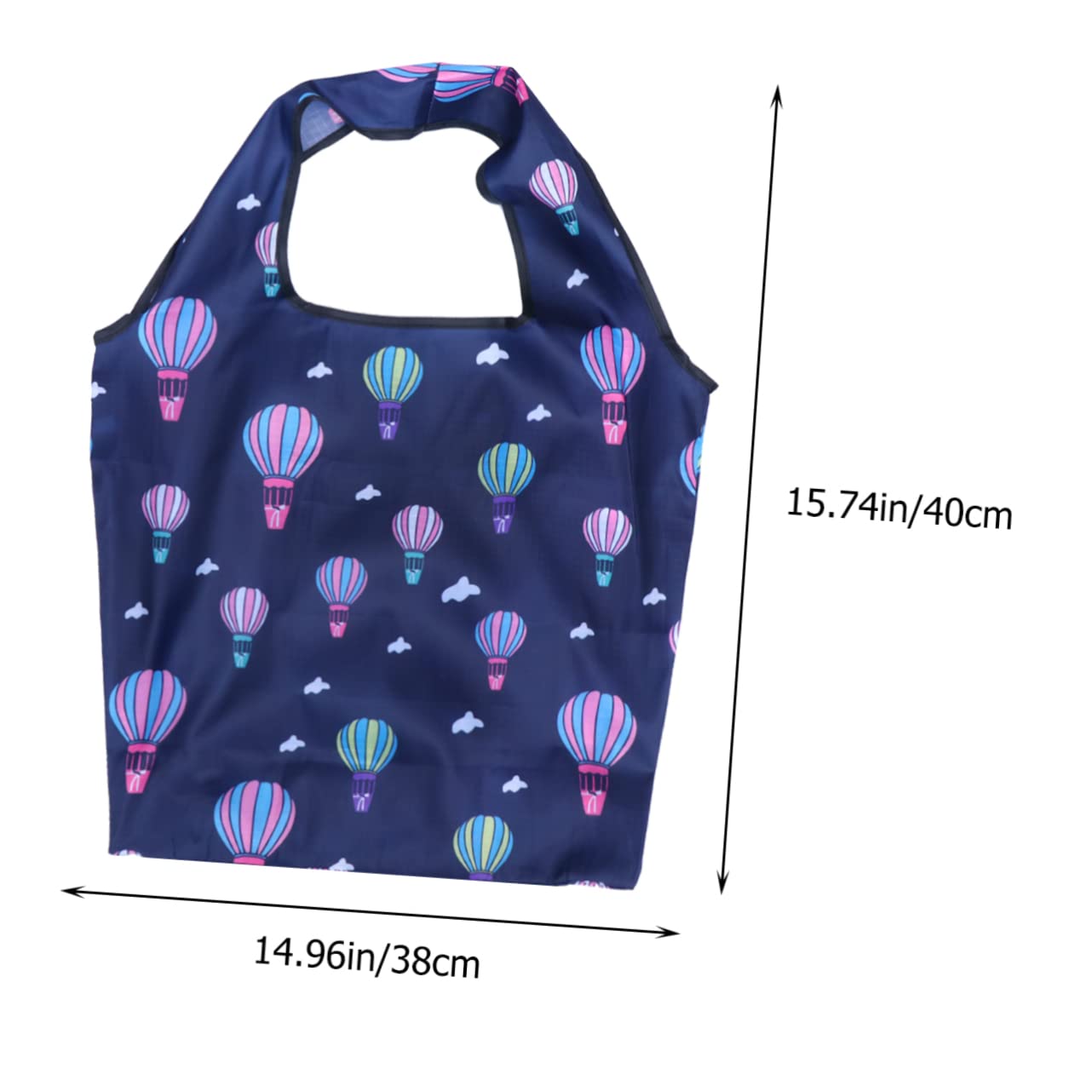 OFFSCH Foldable Shopping Bag Portable Travel Storage Tote for Groceries Capacity Hot Air Balloon Design Reusable and Convenient