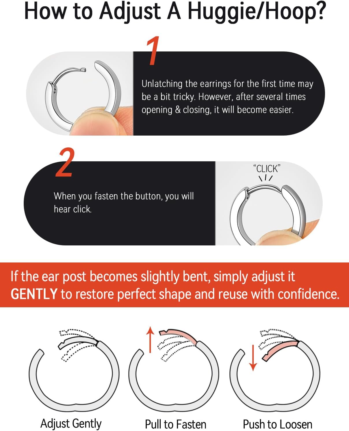 FaithHeart Stainless Steel Black/Silver/Gold Hoop Earrings for Men - Hypoallergenic Small Huggie Hoop Earrings Lightweight Sleeper Earrings Waterproof Cartilage Piercing Jewelry Gift 7-16mm - Image 7