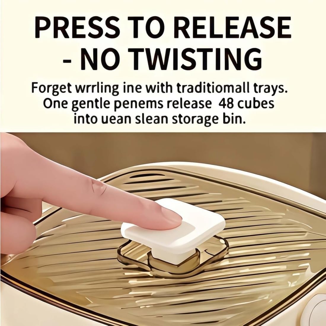48 Cubos Máquina De Hielo Con Tapa Easy-Press Máquina De Hielo Portátil Doble Nivel, Cubitera Portátil, Bandeja De Hielo Con Cajón, Molde De Cubitos De Alta Capacidad Para Cócteles Y Fiestas (2 pcs-3)