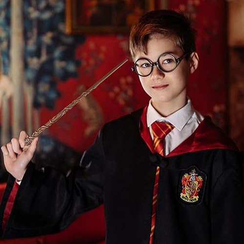 Miniatura 5 de NEPHEW Varita mágica, varita de mago, varita mágica de mago, varita mágica de madera tallada a mano, varita de núcleo de acero de resina, una varita