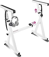 Vista 10 de Liquid Stands - Soporte para teclado con ruedas – Estilo Z ajustable y portátil, profesional, soporte resistente para piano digital en negro – Para