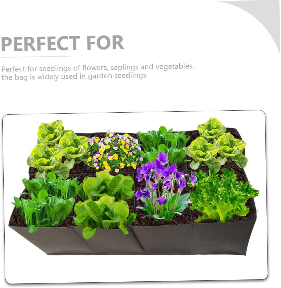balacoo 3pcs Plant Growing Bag Non-Woven Vegetable Nursery Holder for Home Planting for Fruits Flowers and Herbs Enhanced Aeration and Water Retention