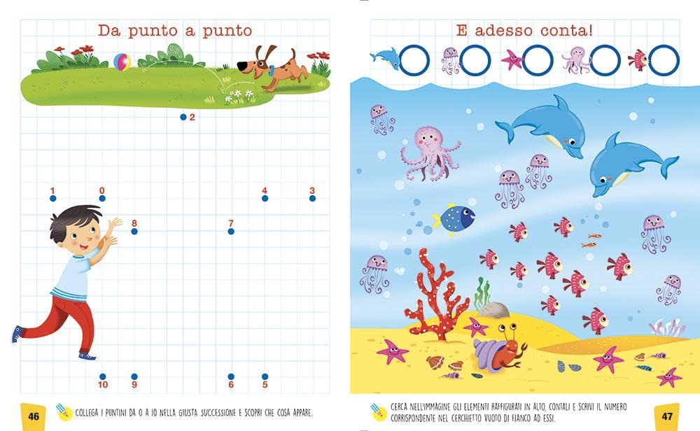 Lettere e numeri a quadretti Ediz a colori