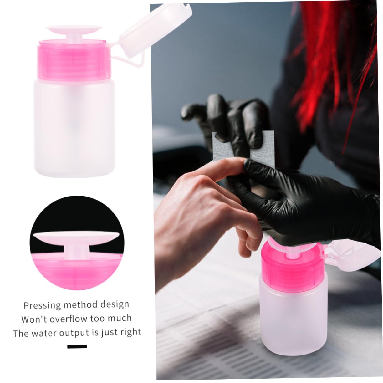 500Pcs Nail Polish Wipes Disposable Nail Polish Remover Pads with Pump Bottle Gel Polish Remover for Home Salon Use for Manicure Supplies