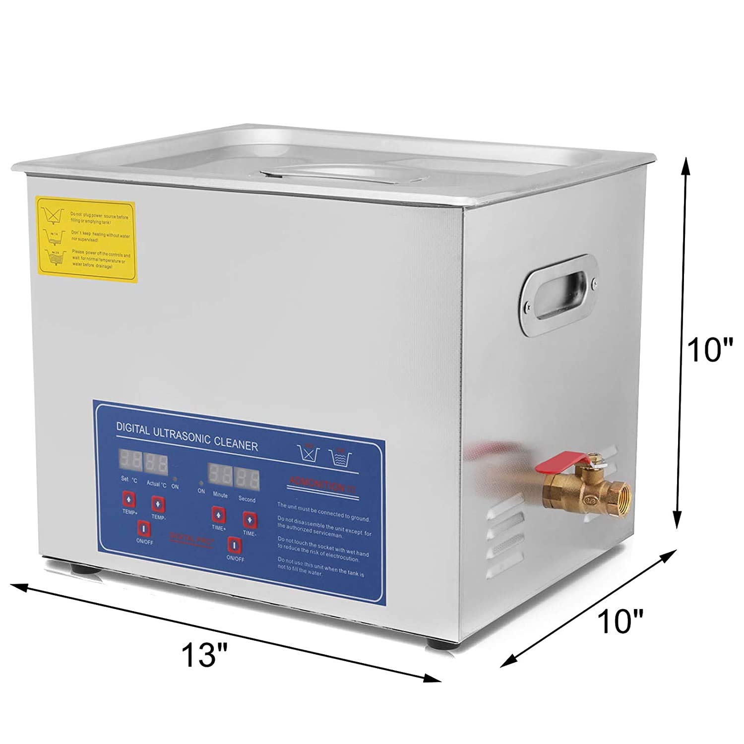 10L Pulitore ad Ultrasuoni Lavatrici Digitale con Coperchio Ultrasuoni Cleaner