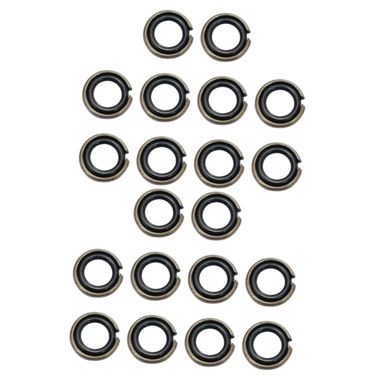 VILLCASE 20 Sets Wrench Ring o-Ring Lock Ring Wrench Socket Retainer Retaining Ring Retaining Ring with O-Ring Retainer Ring for Impact Wrench snap Ring Assortment Pneumatic Protector Iron