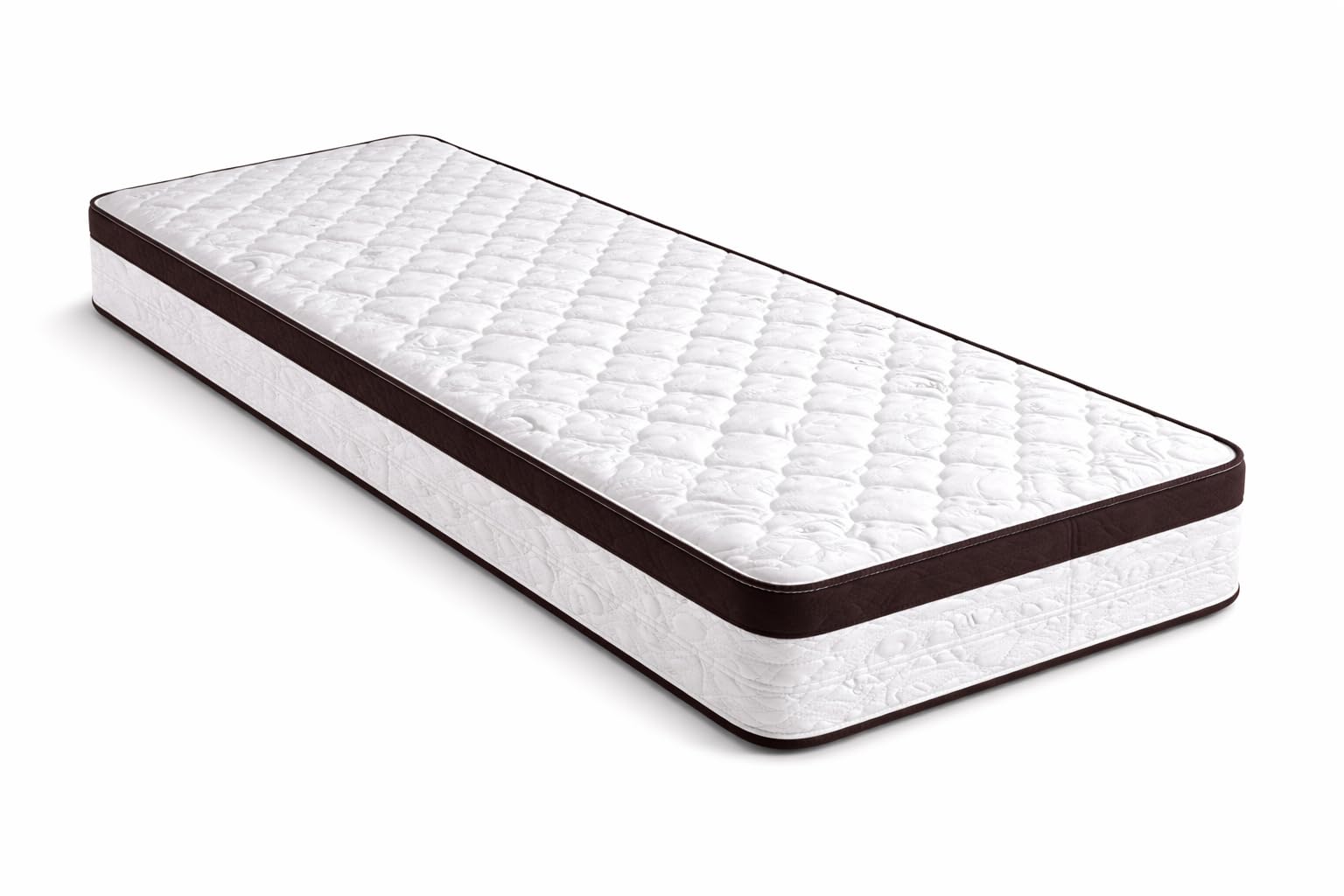 Nuit D'or Ensemble Sommier Tapissier et Matelas 100x200 cm - Couleur : Noir - Sommier Déhoussable avec Pieds 20 cm et Lattes Multiplis - Matelas Soutien Très Ferme Confort Enveloppant -