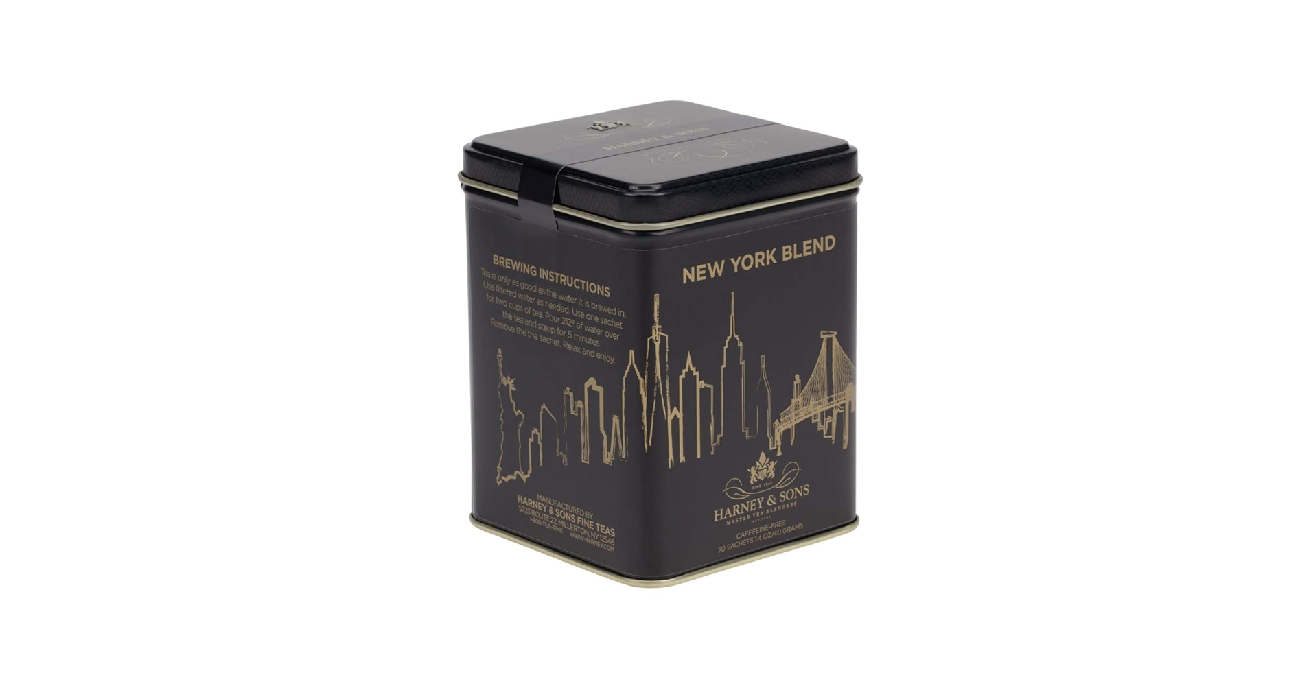 茶 HARNEY & SONS Harney & Sons Indigo Punch Herbal Tea Tin - Fruity
